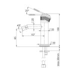 Remer Atelier Bateria bidetowa jednouchwytowa bez korka Chrom AL22