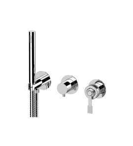 Remer Atelier Bateria natryskowa podtynkowa z zestawem natryskowym 2-drożna - element zewnętrzny Chrom AL97D2PWB