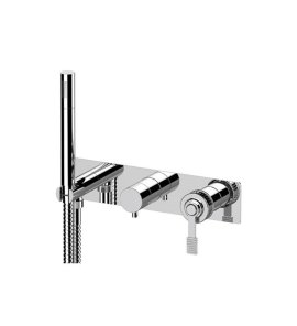 Remer Atelier Bateria natryskowa podtynkowa z zestawem natryskowym 2-drożna - element zewnętrzny Chrom AL97D2WB