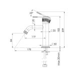 Remer Atelier Bateria umywalkowa jednouchwytowa bez korka Chrom AL12