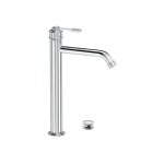 Remer Atelier Bateria umywalkowa wysoka jednouchwytowa z korkiem automatycznym Chrom AL10LXL