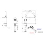 Remer Atelier Bateria umywalkowa jednouchwytowa dwuotworowa Oil Bronze AL57BR