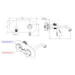 Remer Atelier Bateria umywalkowa podtynkowa jednouchwytowa 170 mm Chrom AL15
