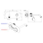 Remer Atelier Bateria umywalkowa podtynkowa jednouchwytowa 190 mm Chrom AL15L