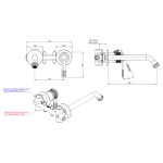 Remer Atelier Bateria umywalkowa podtynkowa jednouchwytowa 180 mm Chrom AL15PL