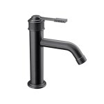 Remer Atelier Bateria umywalkowa jednouchwytowa bez korka Brushed Black Chrome AL12CFP 