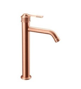 Remer Atelier Bateria umywalkowa wysoka jednouchwytowa bez korka Brushed Copper AL11LXLRP