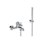 Remer Atelier Bateria wannowo-natryskowa ścienna z zestawem natryskowym Chrom AL02