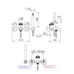 Remer Atelier Bateria wannowo-natryskowa ścienna z zestawem natryskowym Oil Bronze AL02BR