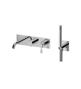 Remer Atelier Bateria wannowo-natryskowa podtynkowa z zestawem natryskowym - element zewnętrzny Chrom AL53D2WB