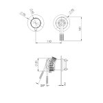 Remer Atelier Bateria wannowo-natryskowa podtynkowa 2-drożna - element zewnętrzny Brushed Copper AL92ZPWBRP