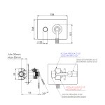 Remer Atelier Bateria wannowo-natryskowa podtynkowa 2-drożna Chrom AL09HRG