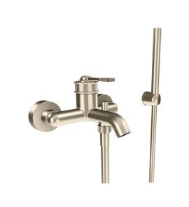 Remer Atelier Bateria wannowo-natryskowa ścienna z zestawem natryskowym Visual Inox AL02XV