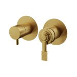 Remer Atelier Bateria wannowo-natryskowa podtynkowa 2-drożna - element zewnętrzny Brushed Gold AL92ZPWBBG