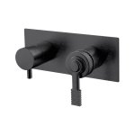 Remer Atelier Bateria wannowo-natryskowa podtynkowa 2-drożna - element zewnętrzny Brushed Black Chrome AL92ZWBCFP