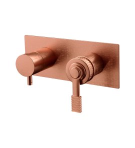 Remer Atelier Bateria wannowo-natryskowa podtynkowa 2-drożna - element zewnętrzny Brushed Copper AL92ZWBRP