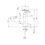 Remer Chrono Bateria bidetowa jednouchwytowa bez korka Chrom CH22