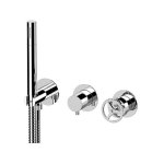 Remer Chrono Bateria natryskowa podtynkowa z zestawem natryskowym 3-drożna - element zewnętrzny Chrom CH97D3PWB