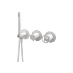 Remer Chrono Bateria natryskowa podtynkowa z zestawem natryskowym 3-drożna - element zewnętrzny Matt White CH97D3PWBBO