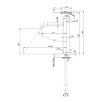 Remer Chrono Bateria umywalkowa jednouchwytowa bez korka Brushed Gold CH12ABG