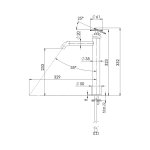 Remer Chrono Bateria umywalkowa jednouchwytowa wysoka bez korka Brushed Black Chrome CH11LXLCFP