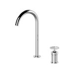 Remer Chrono Bateria umywalkowa 2-otworowa jednouchwytowa wysoka bez korka Chrom CH57L