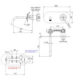 Remer Chrono Bateria umywalkowa jednouchwytowa 170 mm podtynkowa Chrom CH15