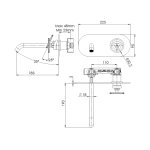 Remer Chrono Bateria umywalkowa jednouchwytowa 190 mm podtynkowa Chrom CH15L