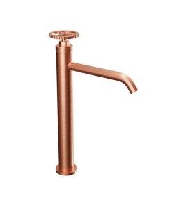 Remer Chrono Bateria umywalkowa jednouchwytowa wysoka bez korka Brushed Copper CH11LXLRP