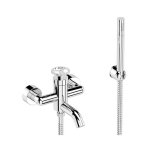 Remer Chrono Bateria wannowo-natryskowa ścienna z zestawem natryskowym Chrom CH02