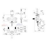 Remer Chrono Bateria wannowo-natryskowa ścienna z zestawem natryskowym Matt White CH02BO