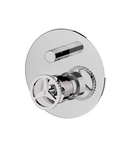 Remer Chrono Bateria wannowo-natryskowa podtynkowa 2-drożna - element zewnętrzny Chrom CH09HL