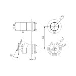 Remer Chrono Bateria wannowo-natryskowa podtynkowa 3-drożna - element zewnętrzny Chrom CH93PWB