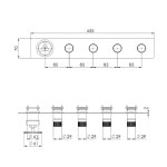 Remer Chrono Bateria wannowo-natryskowa podtynkowa 4-drożna - element zewnętrzny Matt White CH98D4WBBO