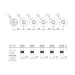 Remer Chrono Bateria wannowo-natryskowa podtynkowa 5-drożna - element zewnętrzny Matt White CH98D5PWBBO
