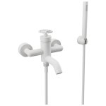 Remer Chrono Bateria wannowo-natryskowa ścienna z zestawem natryskowym Matt White CH02BO