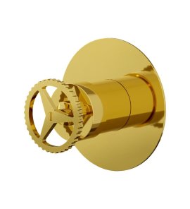 Remer Chrono Bateria wannowo-natryskowa podtynkowa Shiny Gold CH30LDO