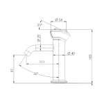 Remer Element Bateria umywalkowa jednouchwytowa bez korka Visual Inox ET12XV