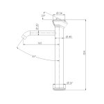 Remer Element Bateria umywalkowa wysoka jednouchwytowa bez korka Brushed Copper ET11LXLRP