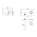 Remer Element Bateria umywalkowa podtynkowa 170 mm - element zewnętrzny Chrom ET15WB