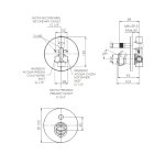 Remer Element Bateria wannowo-natryskowa podtynkowa 2-drożna - element zewnętrzny Matt Black ET09HLNO