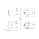 Remer Element Bateria wannowo-natryskowa podtynkowa 2-drożna - element zewnętrzny Chrom ET92PWB