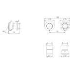Remer Element Bateria wannowo-natryskowa podtynkowa 3-drożna - element zewnętrzny Chrom ET93ZPWB