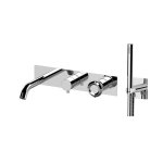 Remer Element Bateria wannowo-natryskowa podtynkowa z zestawem natryskowym 2-drożna - element zewnętrzny Chrom ET53D2WB