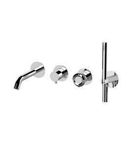 Remer Element Bateria wannowo-natryskowa podtynkowa z zestawem natryskowym 2-drożna - element zewnętrzny Chrom ET53D2PWB