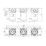 Remer Element podtynkowy baterii wannowo-natryskowej 2-drożnej  WBOX97D2