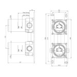 Remer Element podtynkowy do baterii wannowo-natryskowa 2-drożna Chrom WBOX92