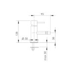 Remer X Style Inox Bateria bidetowa jednouchwytowa bez korka Inox SSX22