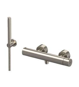 Remer X Style Inox Bateria natryskowa termostatyczna z zestawem natryskowym ścienna Inox SSXT39