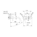 Remer X Style Inox Bateria umywalkowa podtynkowa 190 mm Inox SSX15PL